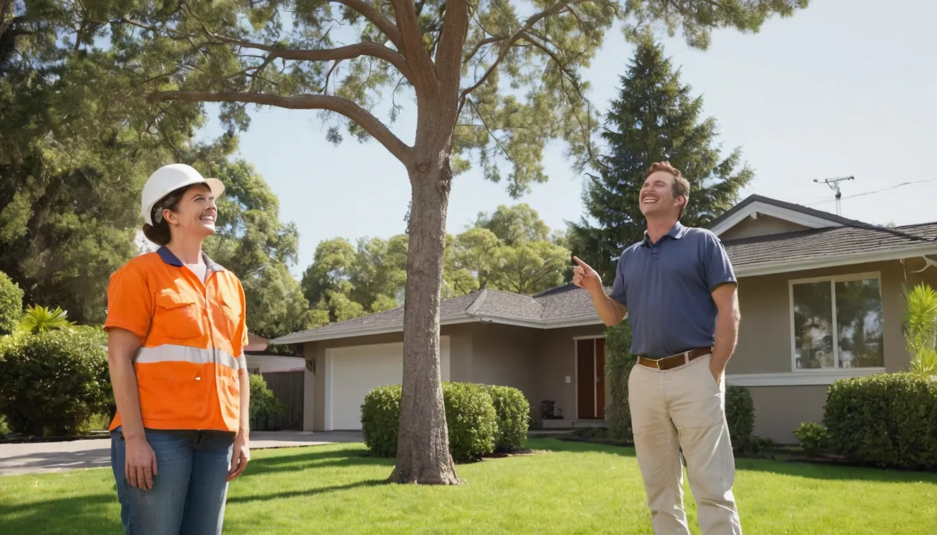 Homeowner reviewing a tree estimate with a local provider in Rohnert Park